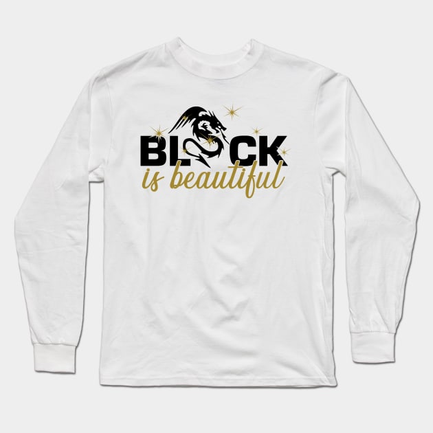 Black is beautiful. Long Sleeve T-Shirt by MartaBudzenPL